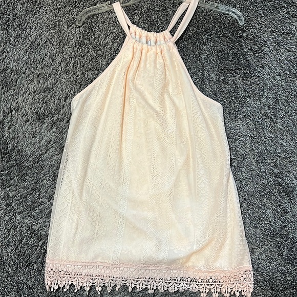 Light Pink Vanity Lace Halter - Picture 1 of 3